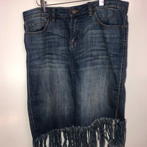 William Rast Asymmetrical Denim Skirt SZ 29 NWOT